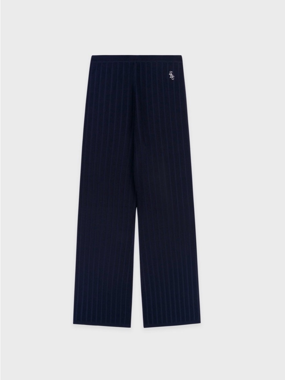 Sporty & Rich Navy Ribbed Trousers